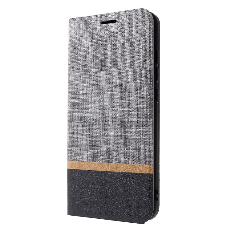 Cross Texture PU Leather Card Holder Phone Cover for Xiaomi Mi 8 Lite / Mi 8 Youth (Mi 8X) - Grey-3