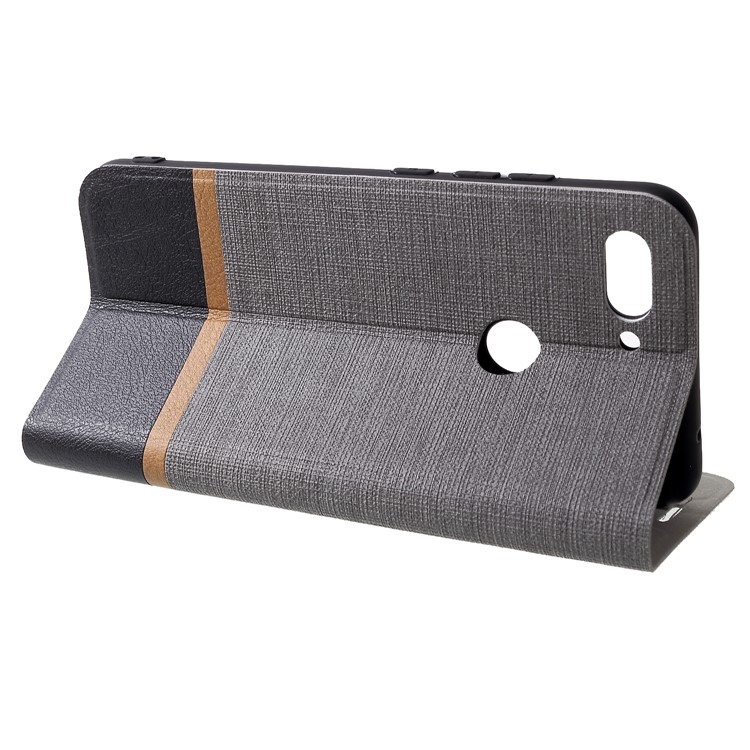 Cross Texture PU Leather Card Holder Phone Cover for Xiaomi Mi 8 Lite / Mi 8 Youth (Mi 8X) - Grey-4