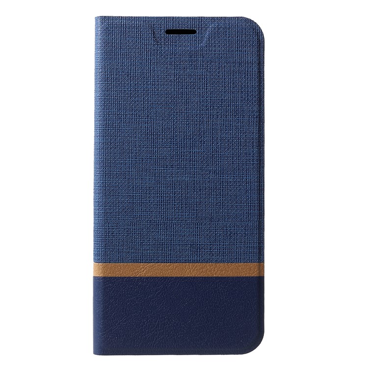 Cross Texture PU Leather Protection Shell for Xiaomi Mi 8 Lite / Mi 8 Youth (Mi 8X) - Blue-1