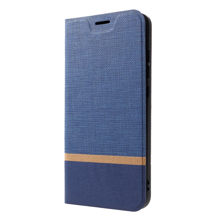 Cross Texture PU Leather Protection Shell for Xiaomi Mi 8 Lite / Mi 8 Youth (Mi 8X) - Blue-3