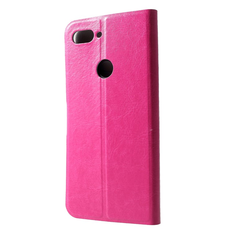 Crazy Horse Leather Flip Case for Xiaomi Mi 8 Lite / Mi 8 Youth (Mi 8X) - Rose-2