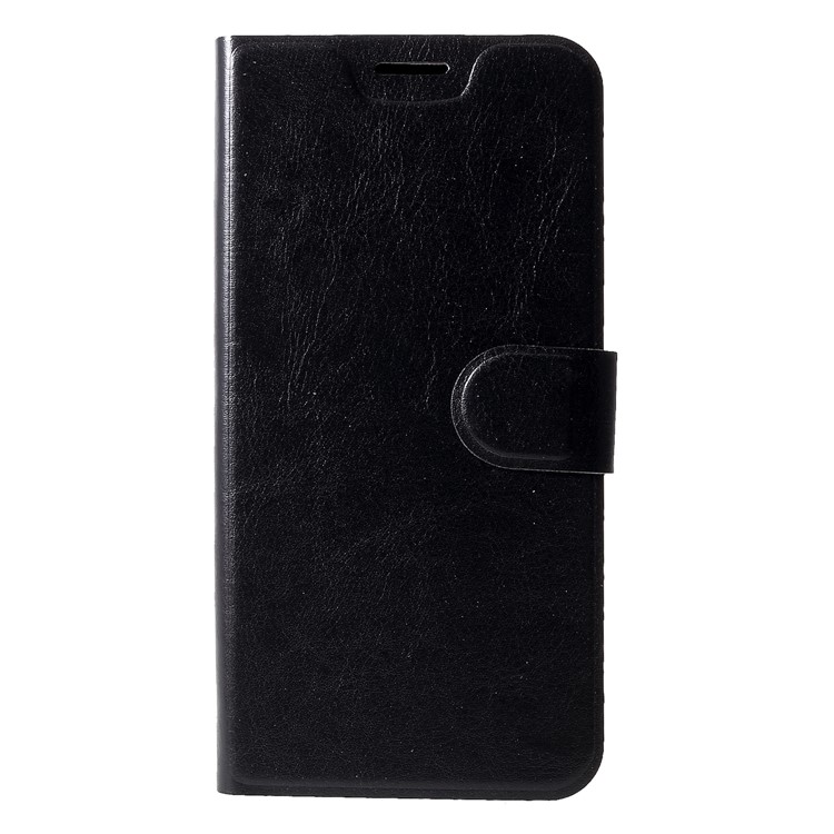Crazy Horse Leather Cell Phone Cover for Xiaomi Mi 8 Lite / Mi 8 Youth (Mi 8X) - Black-1