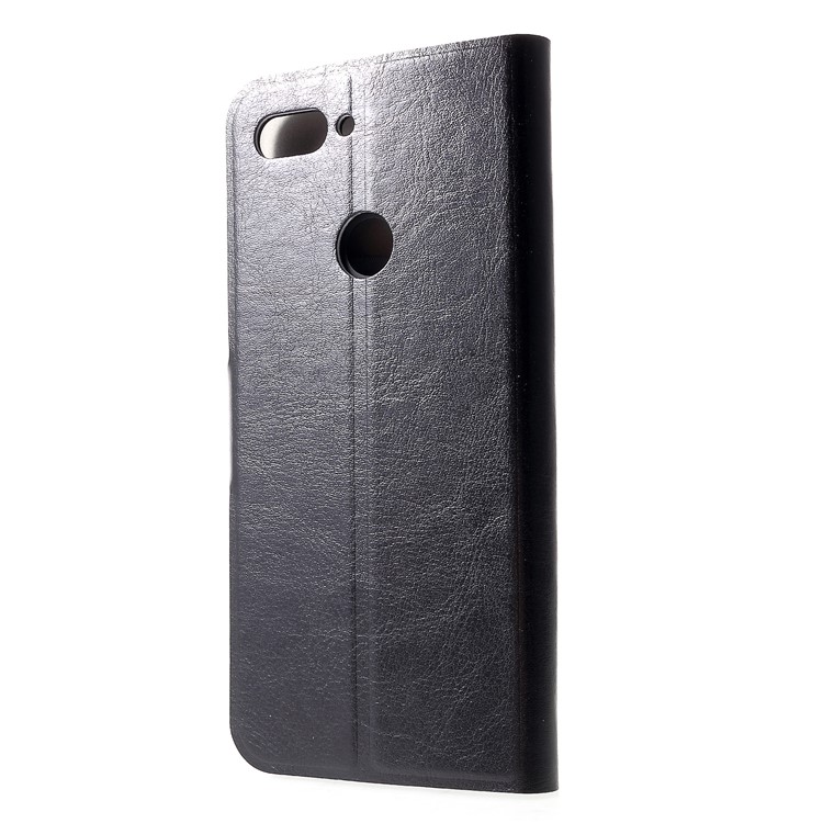 Crazy Horse Leather Cell Phone Cover for Xiaomi Mi 8 Lite / Mi 8 Youth (Mi 8X) - Black-2