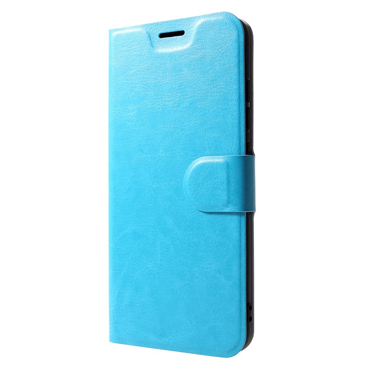 Crazy Horse Leather Card Holder Mobile Phone Shell for Xiaomi Mi 8 Lite / Mi 8 Youth (Mi 8X) - Blue-3