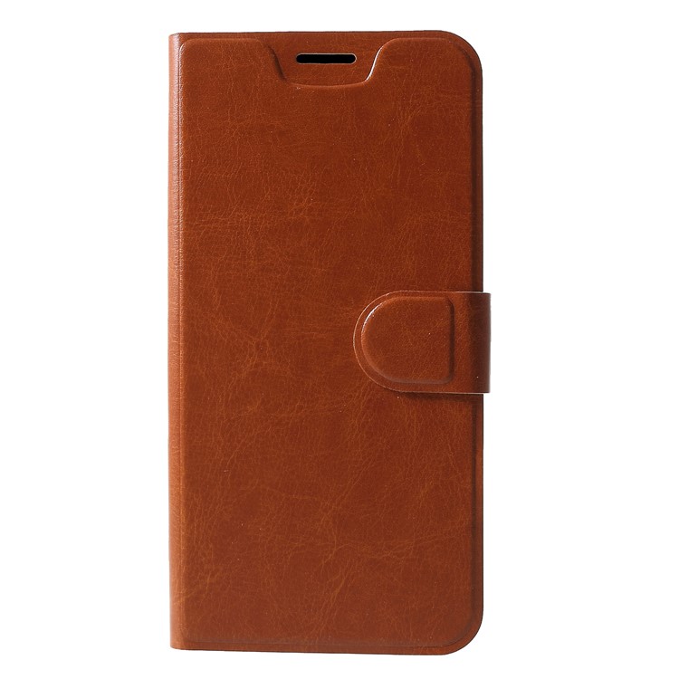 Crazy Horse PU Leather Protection Case Cover Shell for Xiaomi Mi 8 Lite / Mi 8 Youth (Mi 8X) - Brown-1