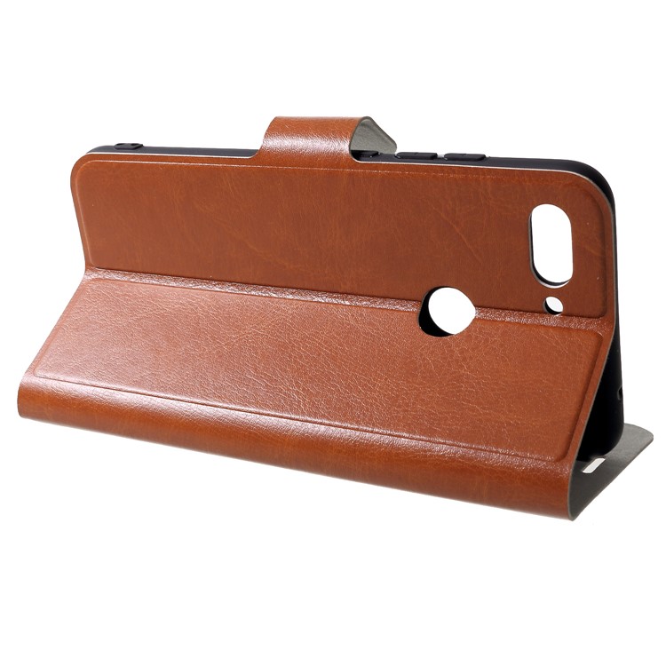 Crazy Horse PU Leather Protection Case Cover Shell for Xiaomi Mi 8 Lite / Mi 8 Youth (Mi 8X) - Brown-4