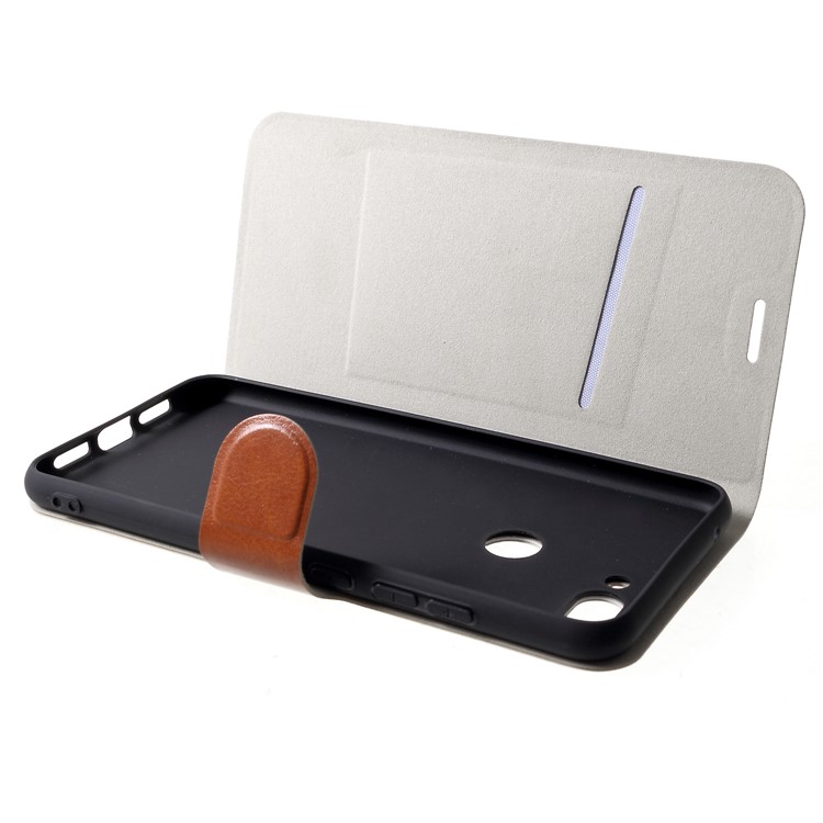 Crazy Horse PU Leather Protection Case Cover Shell for Xiaomi Mi 8 Lite / Mi 8 Youth (Mi 8X) - Brown-5