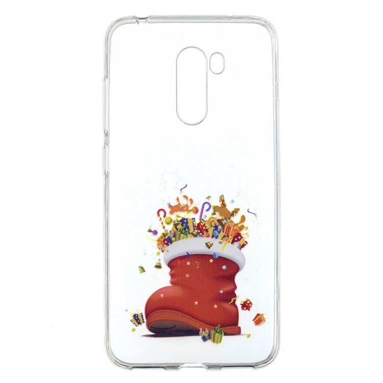 Pattern Printing Christmas Series TPU Phone Cover Case for Xiaomi Pocophone F1 / Poco F1 in India - Christmas Gift-1