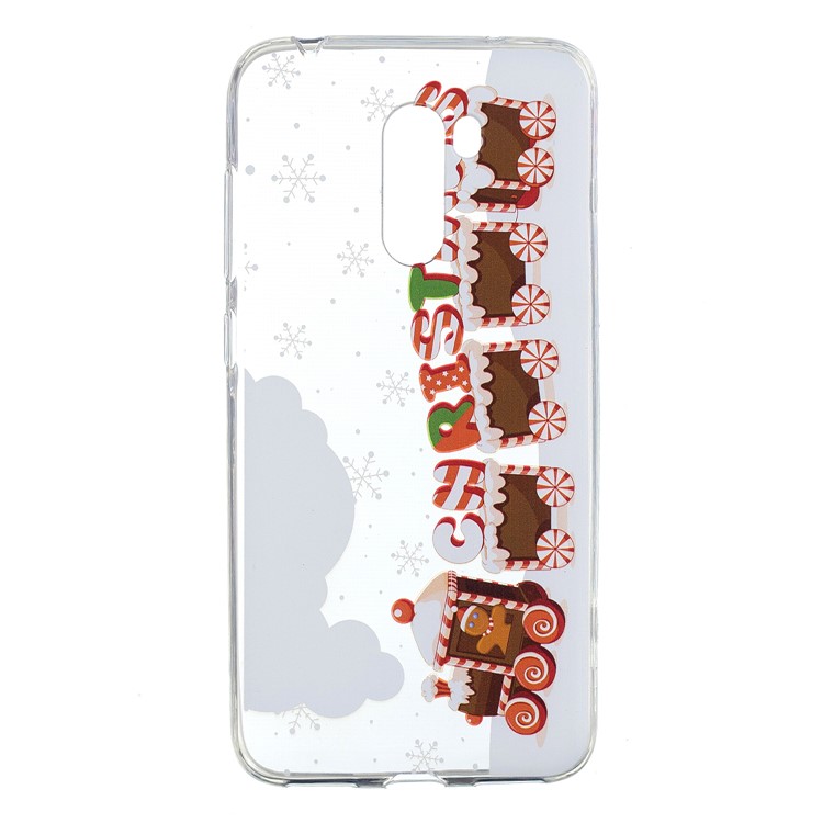 Pattern Printing Christmas Series TPU Cell Phone Case for Xiaomi Pocophone F1 / Poco F1 in India - Christmas Carts-1