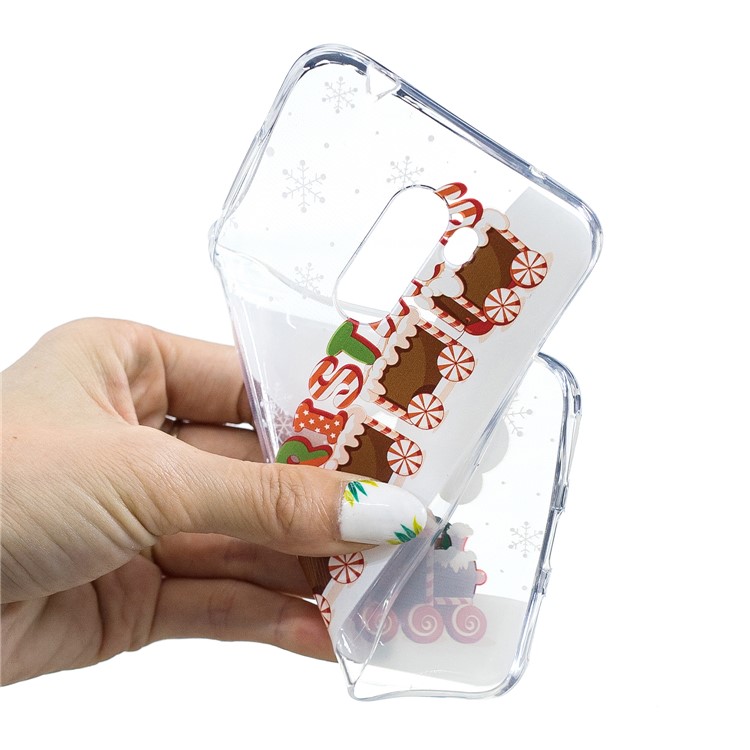 Pattern Printing Christmas Series TPU Cell Phone Case for Xiaomi Pocophone F1 / Poco F1 in India - Christmas Carts-4