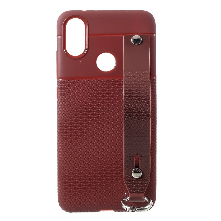 Triangle Pattern TPU Cover for Xiaomi Mi A2 / Mi 6 - Coffee-1