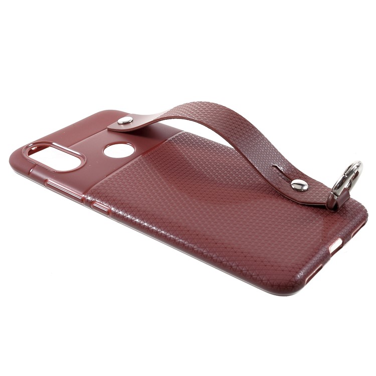 Triangle Pattern TPU Cover for Xiaomi Mi A2 / Mi 6 - Coffee-2