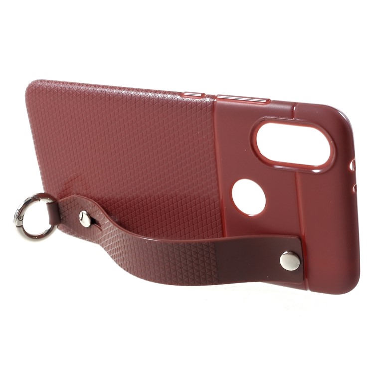Triangle Pattern TPU Cover for Xiaomi Mi A2 / Mi 6 - Coffee-3