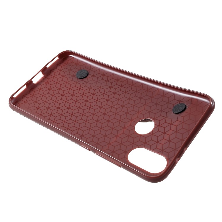 Triangle Pattern TPU Cover for Xiaomi Mi A2 / Mi 6 - Coffee-4