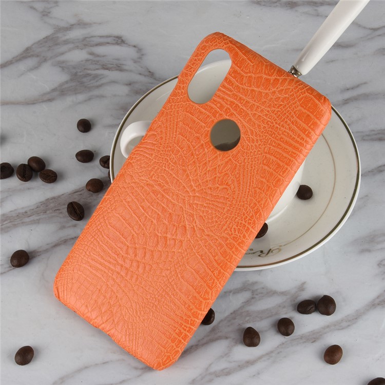 Crocodile Texture PU Leather Coated PC Case for Xiaomi Mi A2 Lite / Redmi 6 Pro - Orange-4
