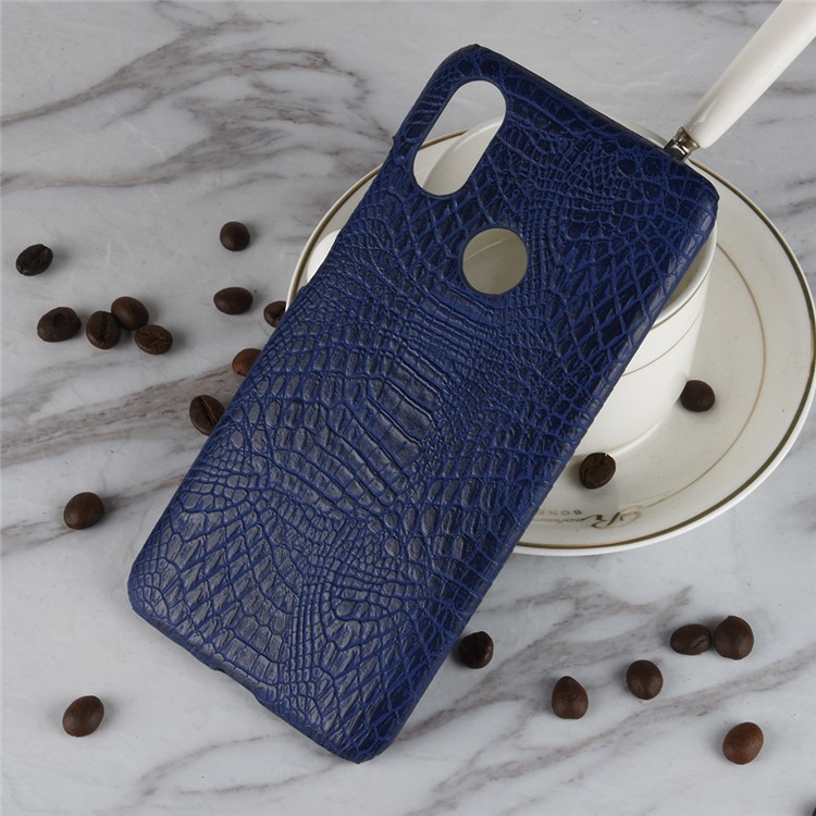 Crocodile Texture PU Leather Coated PC Casing for Xiaomi Mi A2 Lite / Redmi 6 Pro - Blue-4