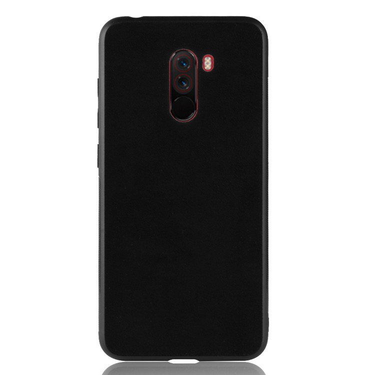 Retro Velvet Cloth Coated PC + TPU Hybrid Shell for Xiaomi Pocophone F1 / Poco F1 in India - Black-2