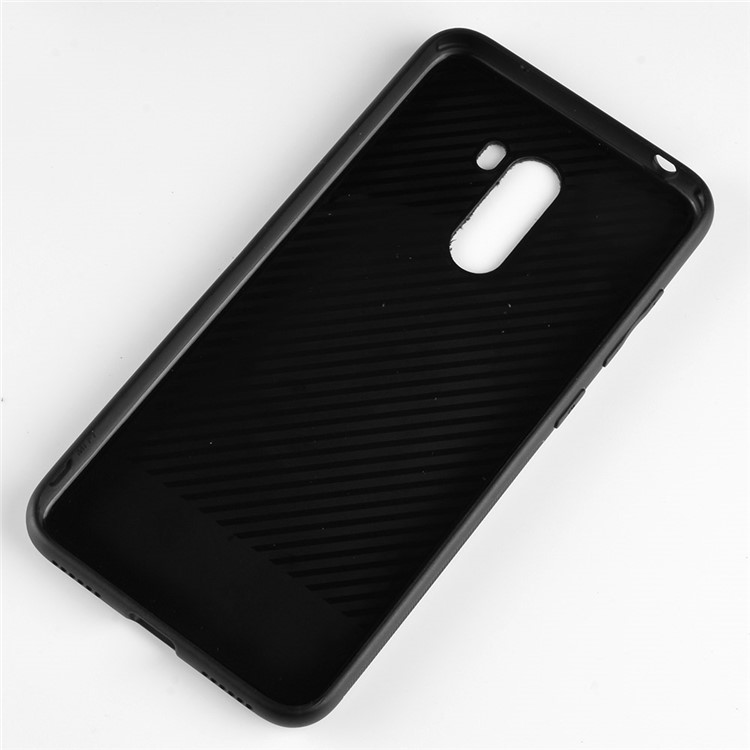 Retro Velvet Cloth Coated PC + TPU Hybrid Shell for Xiaomi Pocophone F1 / Poco F1 in India - Black-6
