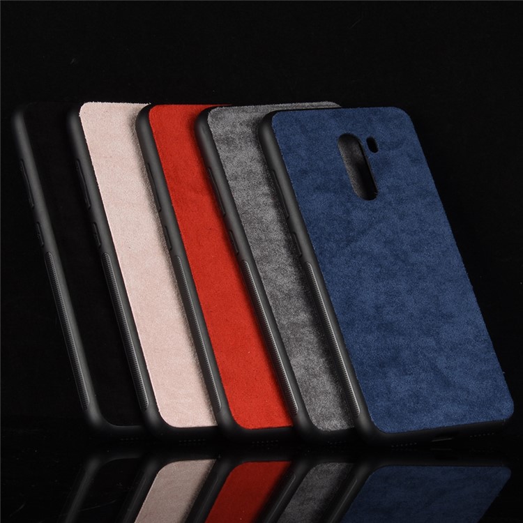 Retro Velvet Cloth Coated PC + TPU Hybrid Shell for Xiaomi Pocophone F1 / Poco F1 in India - Black-8
