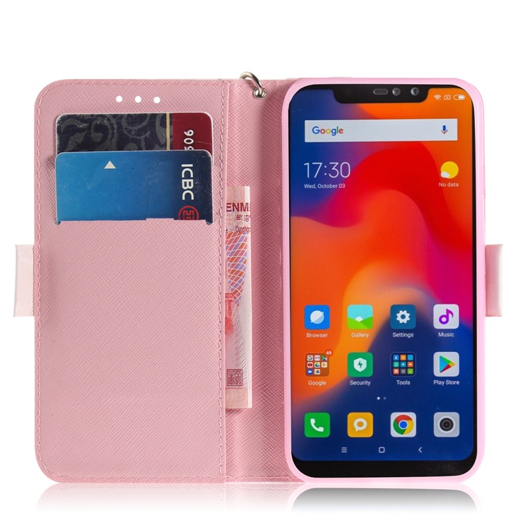 Wallet Stand Patterned Leather Phone Shell for Xiaomi Redmi Note 6 Pro - High Heel Sandal-7