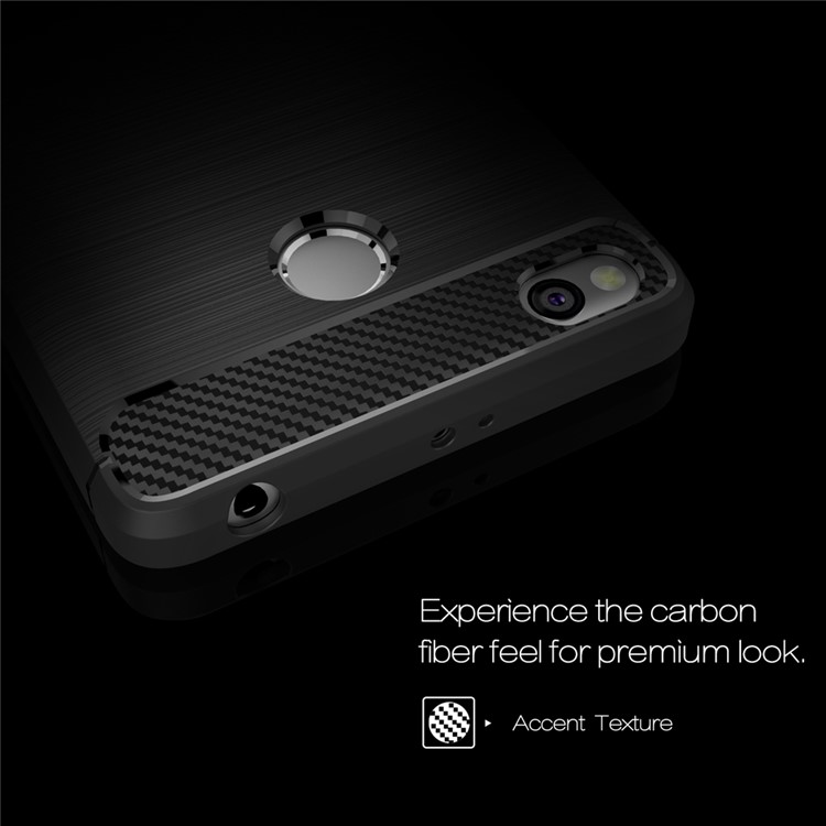 Carbon Fibre Brushed TPU Case for Xiaomi Redmi 3s - Black-3