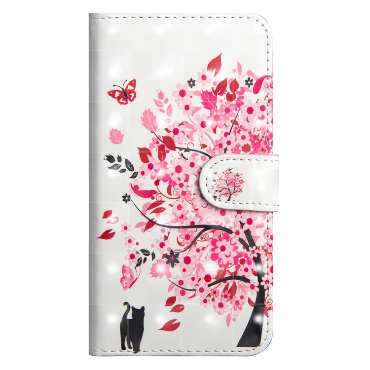 Pattern Printing Magnetic Leather Stand Cover for Xiaomi Redmi Note 6 Pro - Flowered Tree-2