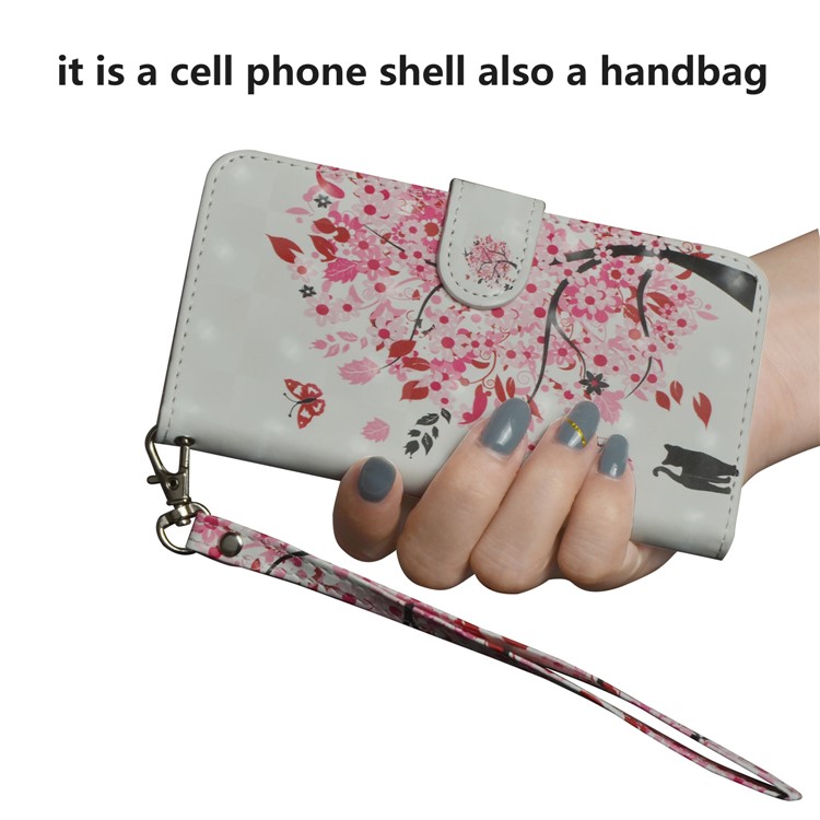 Pattern Printing Magnetic Leather Stand Cover for Xiaomi Redmi Note 6 Pro - Flowered Tree-8