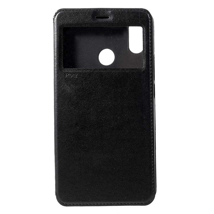 ROAR KOREA Noble Leather View Window Stand Phone Case for Xiaomi Mi Max 3 - Black-1