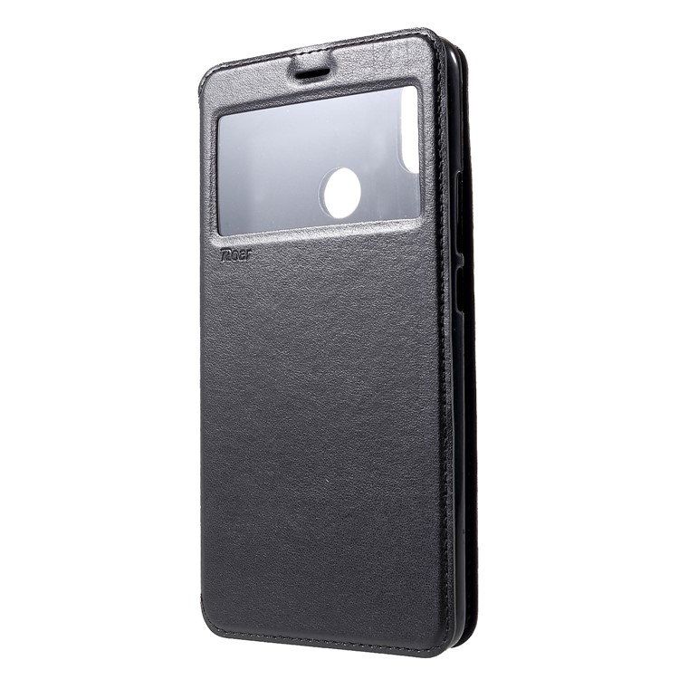 ROAR KOREA Noble Leather View Window Stand Phone Case for Xiaomi Mi Max 3 - Black-3