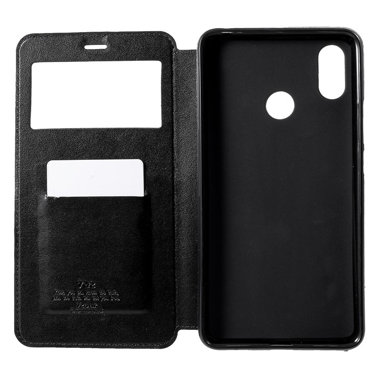 ROAR KOREA Noble Leather View Window Stand Phone Case for Xiaomi Mi Max 3 - Black-5