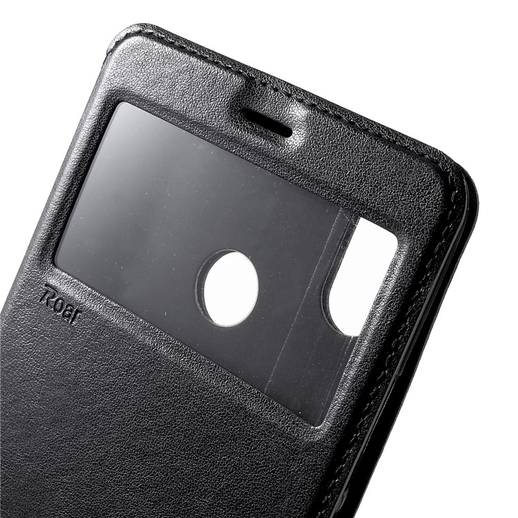 ROAR KOREA Noble Leather View Window Stand Phone Case for Xiaomi Mi Max 3 - Black-7