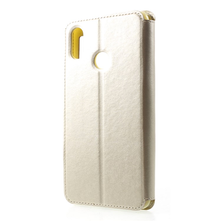 ROAR KOREA Noble Leather View Window Stand Phone Cover for Xiaomi Mi Max 3 - Gold-2