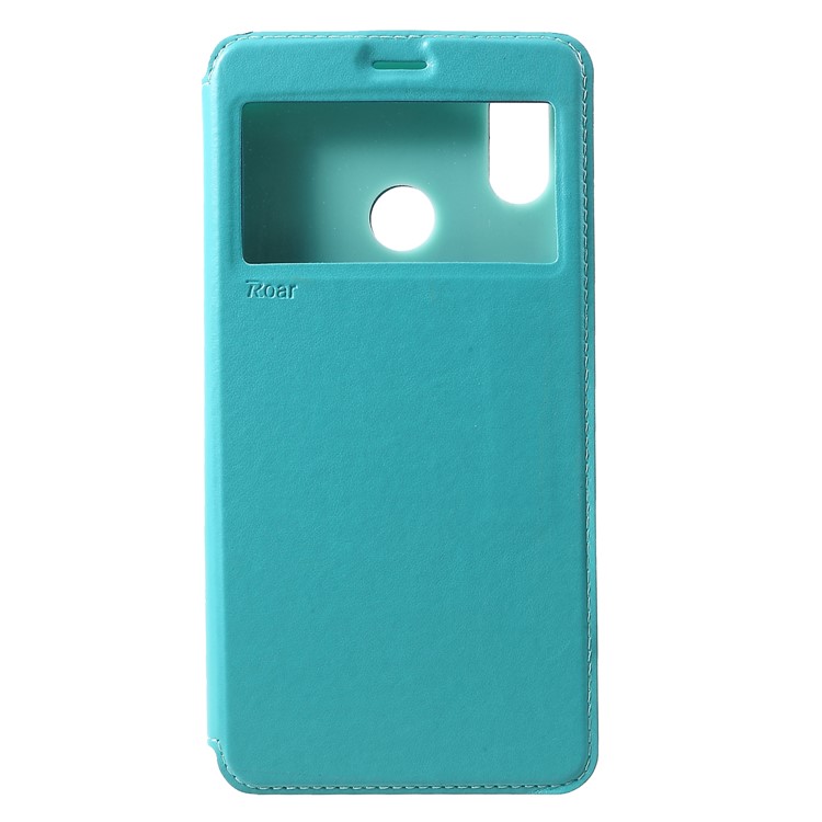 ROAR KOREA Etui En Cuir Noble Pour Portable Avec Fenêtre Pour Vue Xiaomi Mi Max 3 - Cyan-1