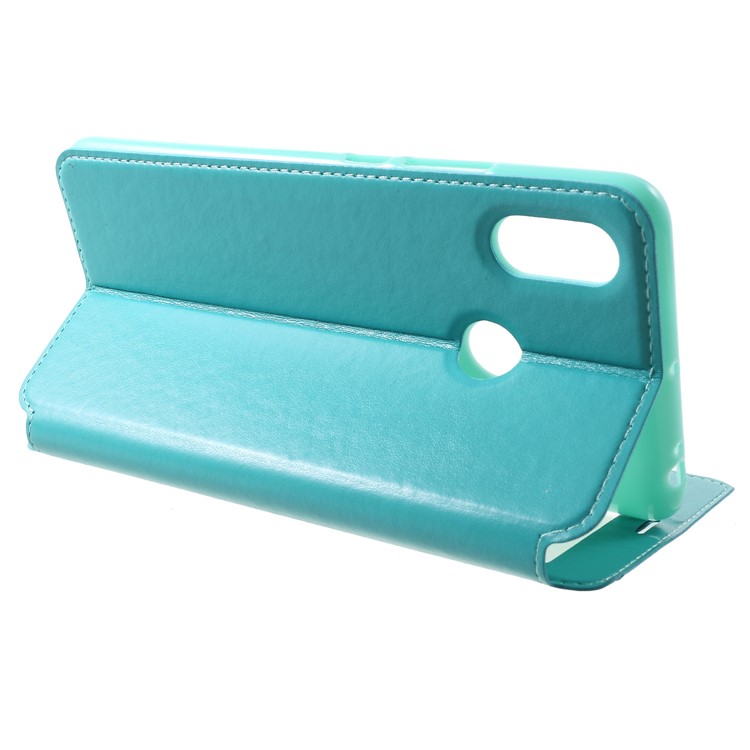 ROAR KOREA Etui En Cuir Noble Pour Portable Avec Fenêtre Pour Vue Xiaomi Mi Max 3 - Cyan-4