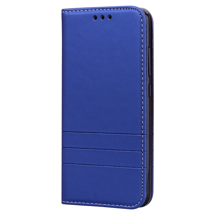 Auto-absorbed PU Leather Phone Shell with Card Slots for Xiaomi Redmi 6 (Dual Camera: 12MP+5MP) - Blue-4