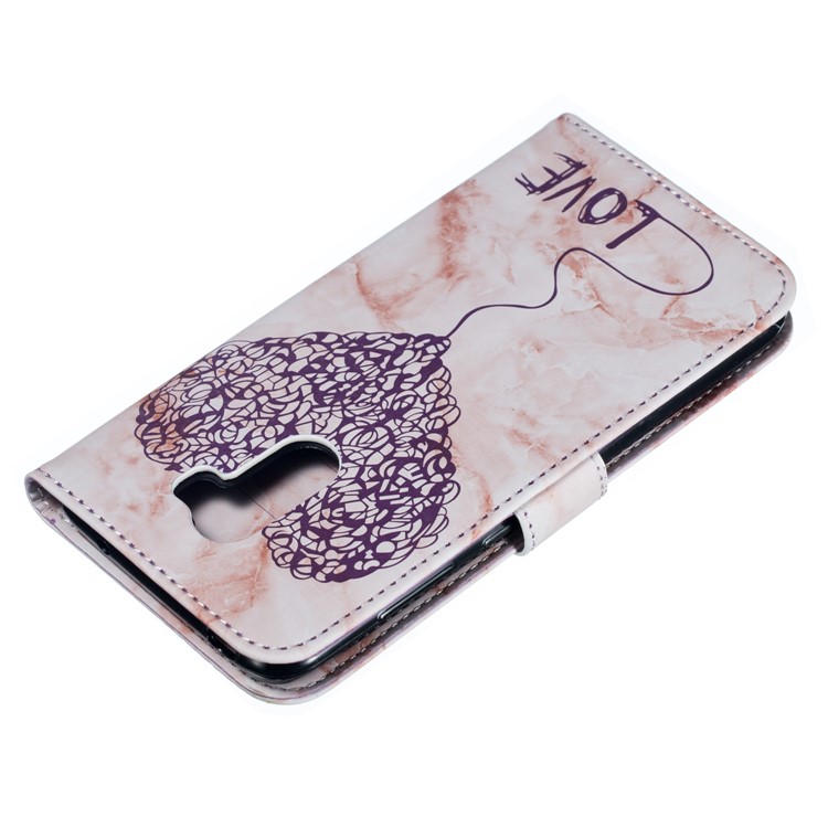 Lover Heart Pattern Leather Wallet Shell Case for Xiaomi Pocophone F1 / Poco F1 in India - Purple-3