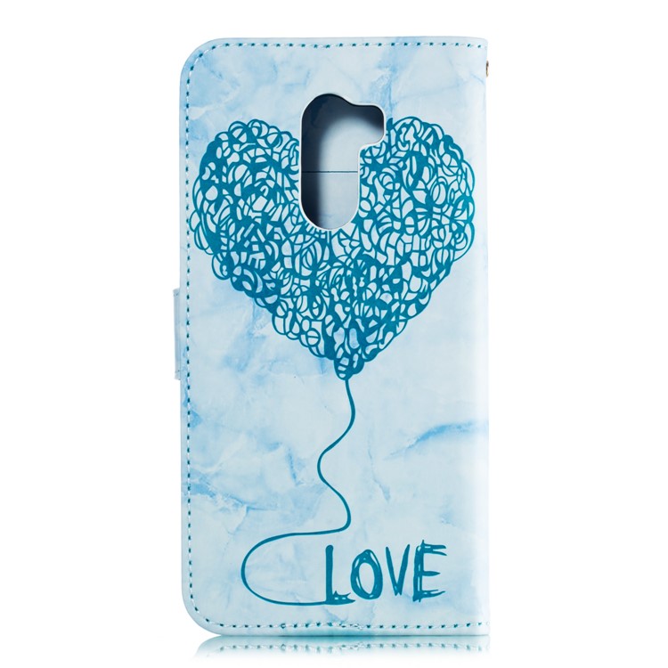 Lover Heart Pattern Cell Phone Leather Wallet Case for Xiaomi Pocophone F1 / Poco F1 in India - Blue-8
