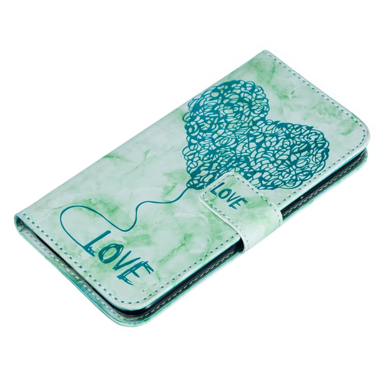 Lover Heart Pattern Leather Wallet Stand Case for Xiaomi Pocophone F1 / Poco F1 in India - Green-2