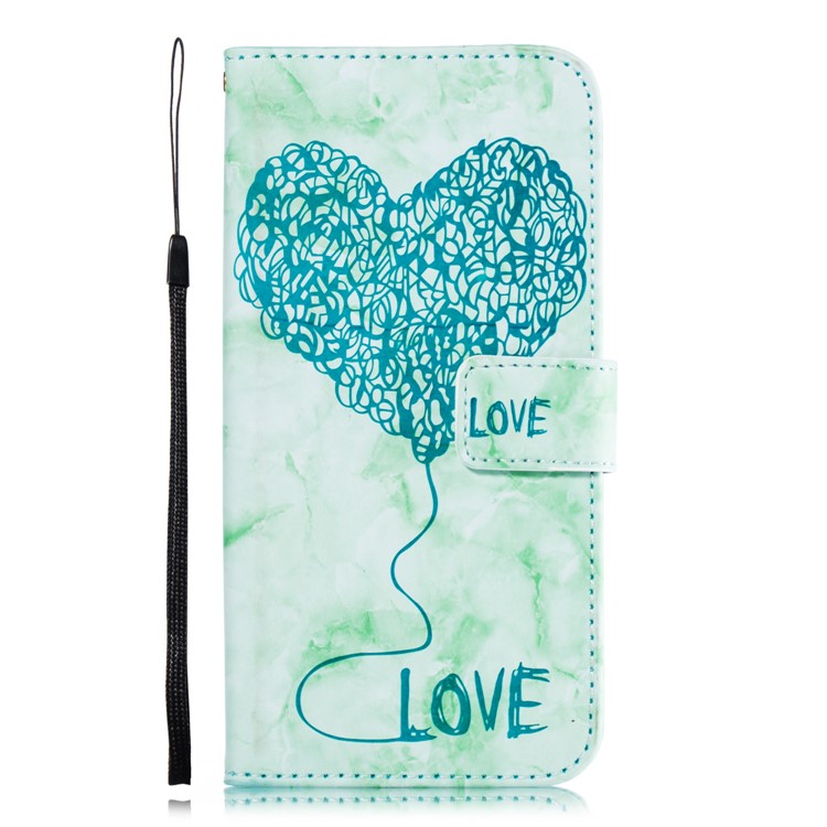 Lover Heart Pattern Leather Wallet Stand Case for Xiaomi Pocophone F1 / Poco F1 in India - Green-7