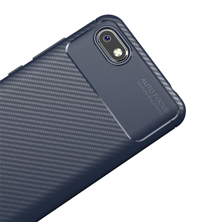 Beetle Series Carbon Fiber Texture TPU Protection Cellphone Case for Xiaomi Redmi 6A (Single 12MP Rear Camera) - Blue-3