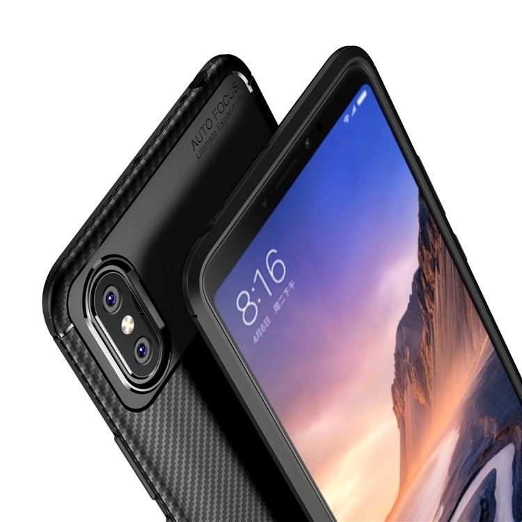 Beetle Series Carbon Fiber TPU Protection Cellphone Case for Xiaomi Mi Max 3 - Black-10