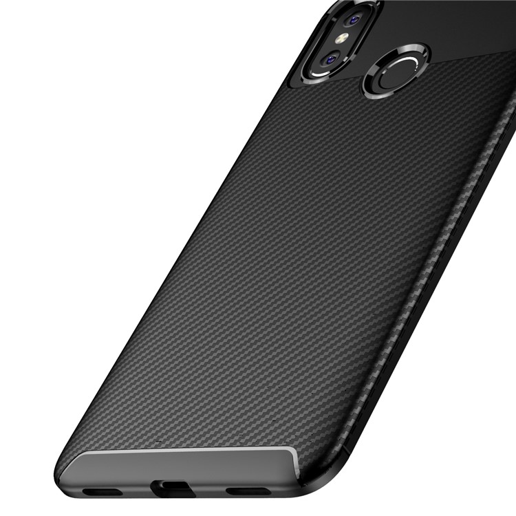 Beetle Series Carbon Fiber TPU Protection Cellphone Case for Xiaomi Mi Max 3 - Black-9