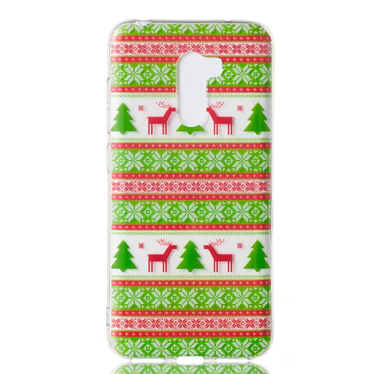 Christmas Series Pattern Printing TPU Phone Case for Xiaomi Pocophone F1 / Poco F1 in India - Christmas Tree and Reindeer-2