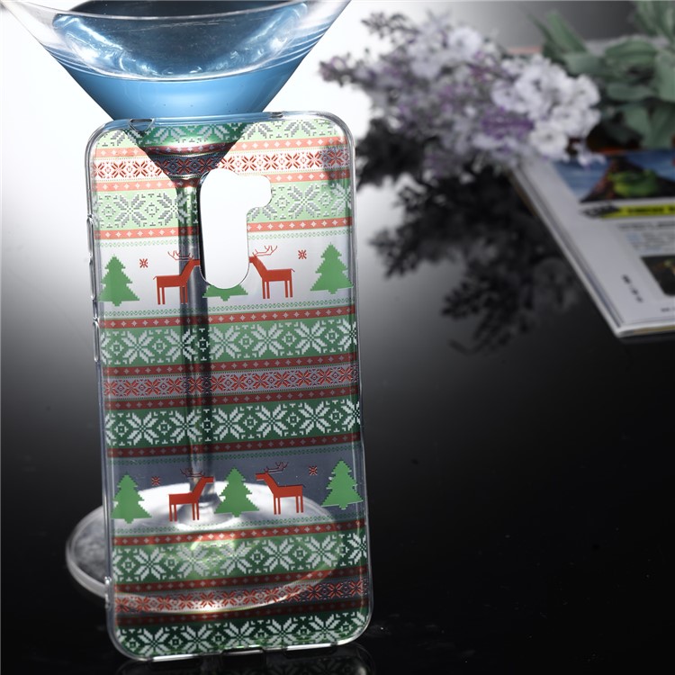 Christmas Series Pattern Printing TPU Phone Case for Xiaomi Pocophone F1 / Poco F1 in India - Christmas Tree and Reindeer-4