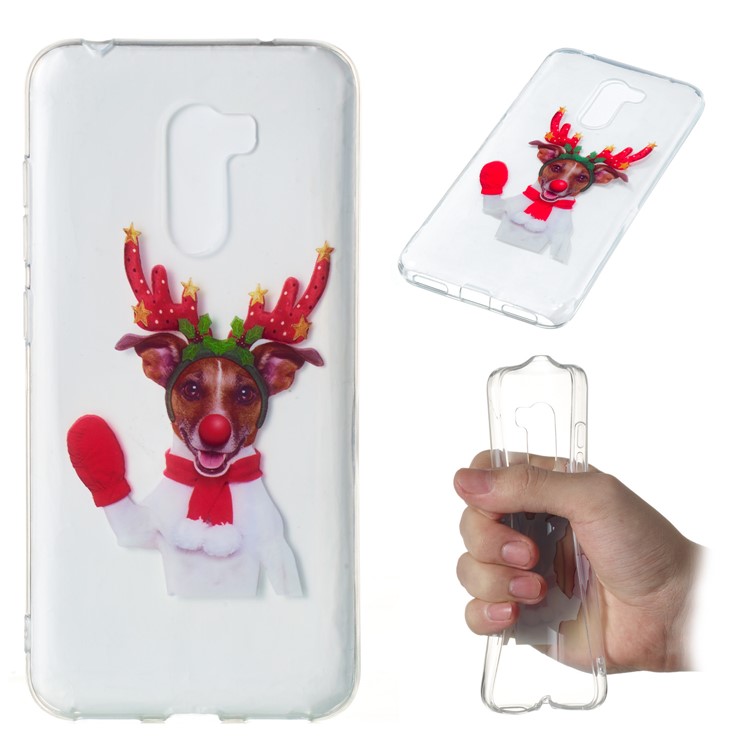 Christmas Series Pattern Printing TPU Cover Case for Xiaomi Pocophone F1 / Poco F1 in India - Reindeer-1