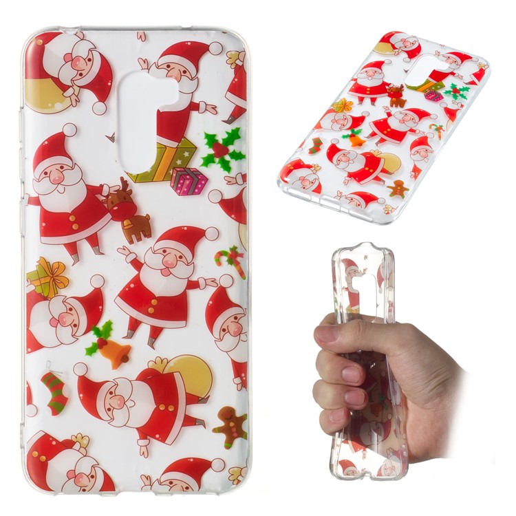 Christmas Series Pattern Printing TPU Protection Case for Xiaomi Pocophone F1 / Poco F1 in India - Santa Claus-1