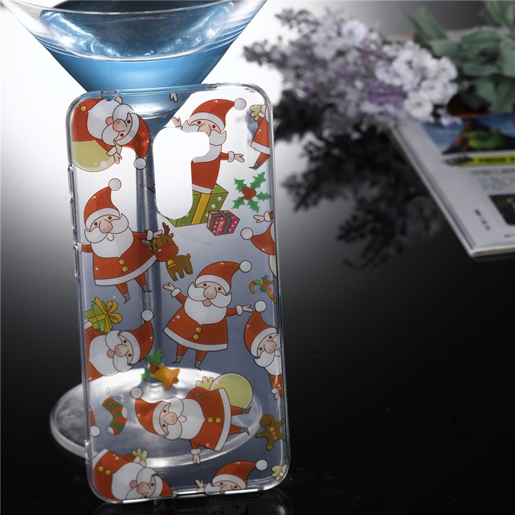 Christmas Series Pattern Printing TPU Protection Case for Xiaomi Pocophone F1 / Poco F1 in India - Santa Claus-3