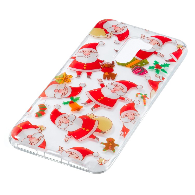 Christmas Series Pattern Printing TPU Protection Case for Xiaomi Pocophone F1 / Poco F1 in India - Santa Claus-4