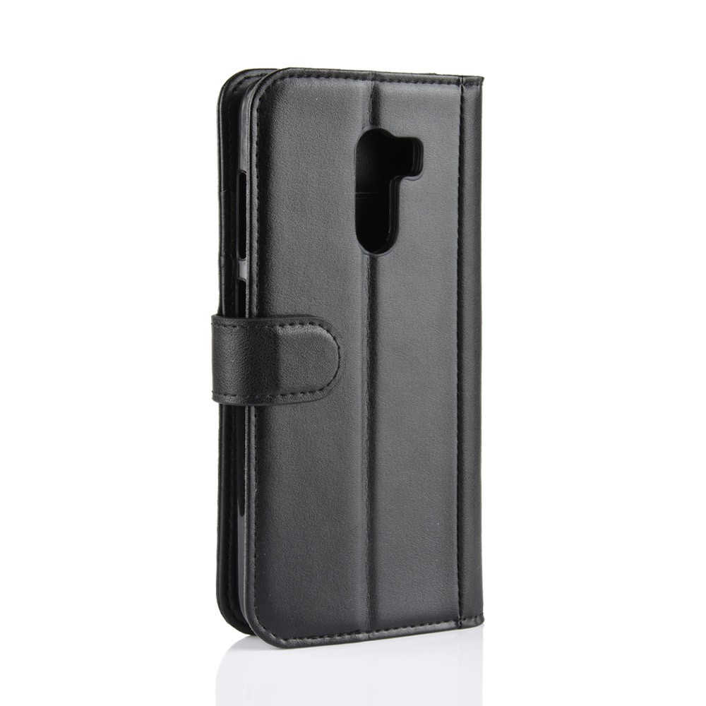 Case de Teléfono de Soporte de Billetera de Cuero Dividido Para Xiaomi Pocophone F1 / Poco F1 (India) - Negro