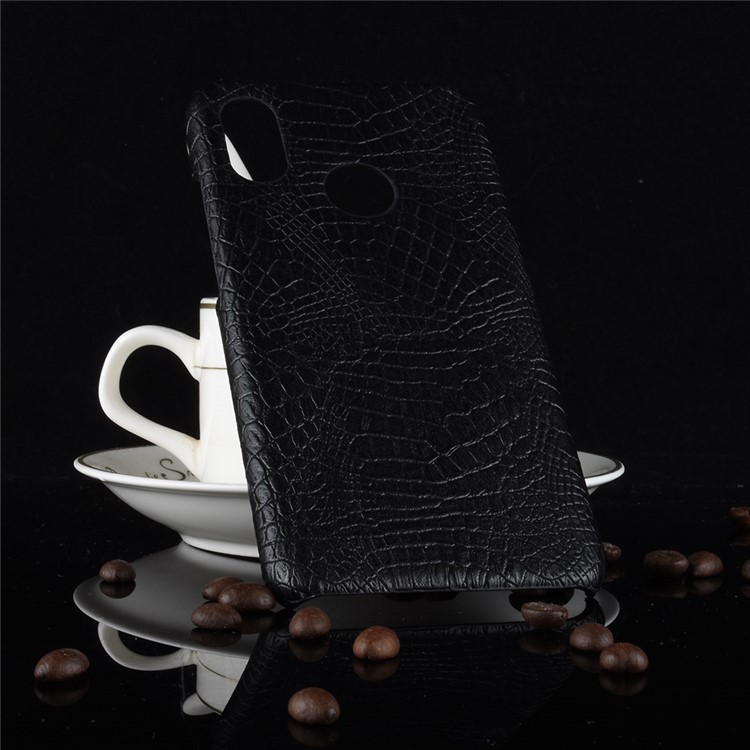 Crocodile Texture PU Leather Coated PC Phone Case for Xiaomi Redmi Note 6 Pro - Black-4